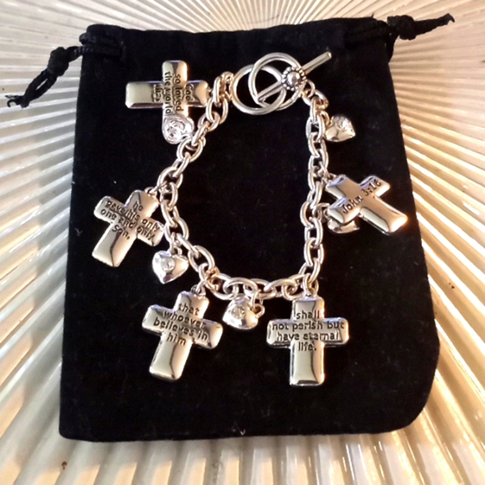 John 3:16 Silver Bracelet